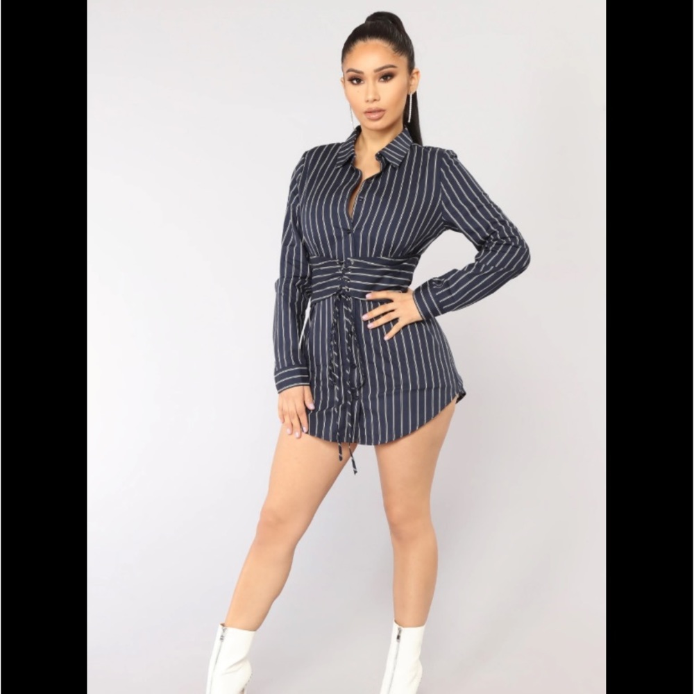 Well suited striped dress shirt